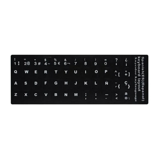 Spain/English/Russian/French/Arabic Keyboard Stickers 10" TO 17" Computer Standard Letter Stickers Layout Keyboard Covers Film