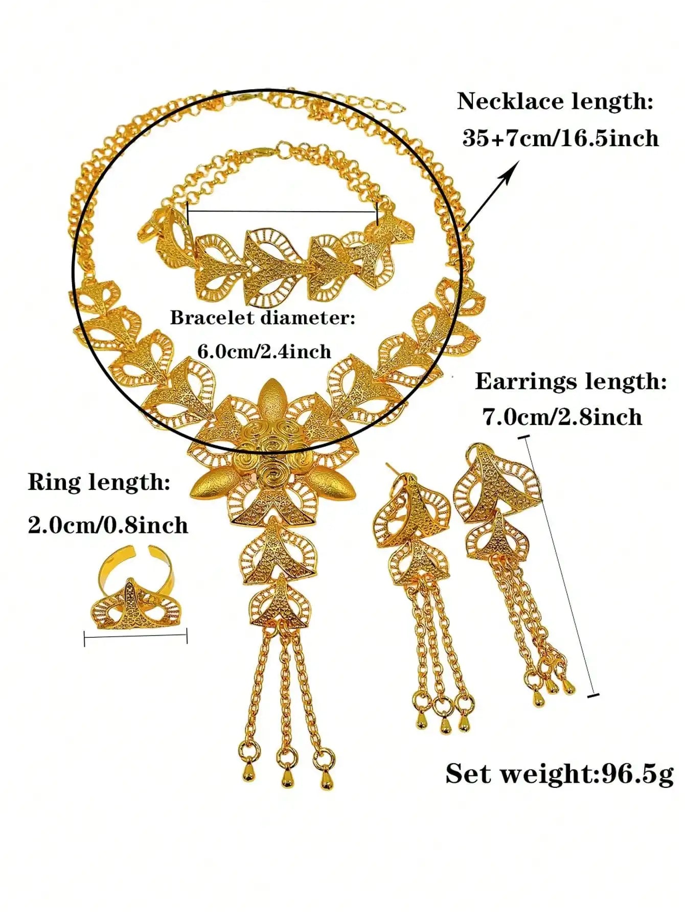 Liffly Nigerian Jewelery Sets Wedding Jewelry For Women Dubai 24K Gold Color Jewlery African Designer Earrings Bridal Necklace