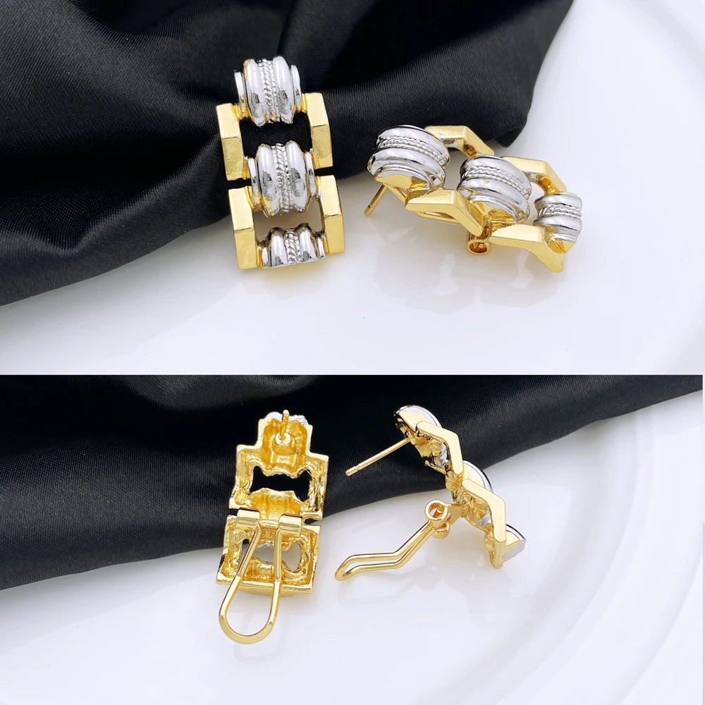 High Quality Jewellery Set For Women Dubai Nigeria Party Jewelry Necklace Earrings Bracelet And Ring Wedding Party Gift