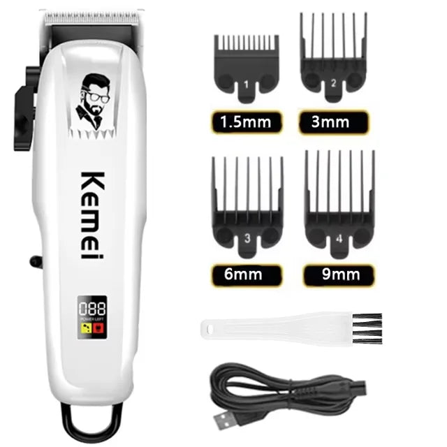 Kemei PG809A Professional Hair Clipper Rechargeable Hair Trimmer For Men Grooming Kit Professional Electric Beard Hair Trimmer