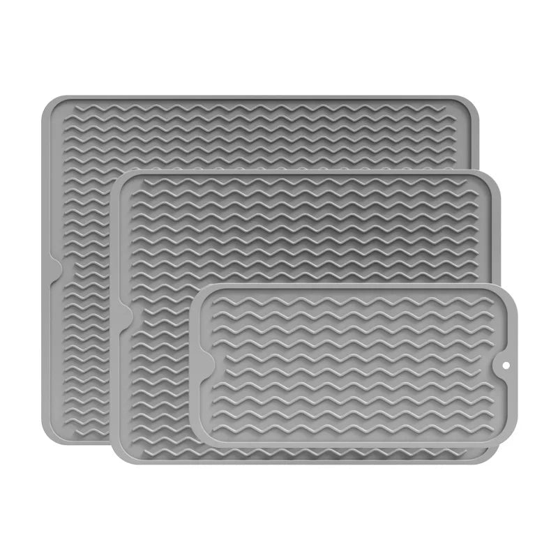 Non Slip Silicone Drying Mat for Kitchen Extra Large Heatproof Countertop Stove Protector Dish Drying Rack