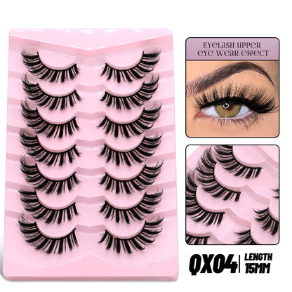 GROINNEYA Cat Eye Lashes Faux Mink Eyelashes Winged End Eye Elongated Eyelashes Fake Lashes Soft Natural long Full Strip Lashes
