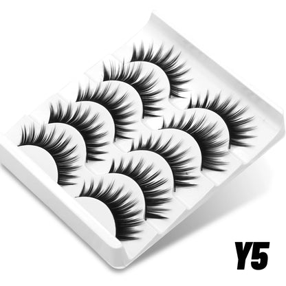 GROINNEYA Cat Eye Lashes Faux Mink Eyelashes Winged End Eye Elongated Eyelashes Fake Lashes Soft Natural long Full Strip Lashes