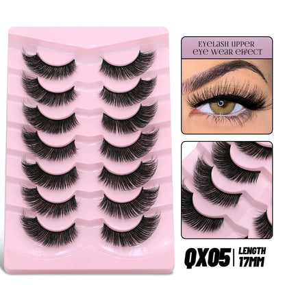 GROINNEYA Cat Eye Lashes Faux Mink Eyelashes Winged End Eye Elongated Eyelashes Fake Lashes Soft Natural long Full Strip Lashes