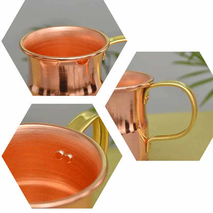 Moscow Mule Mug Premium Quality Handmade Pure Red Copper Cofee Wine Beer Cup Milk Tumbler for Moscow Mules