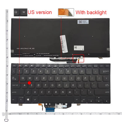 US/RU/SP FOR ASUS VivoBook Flip 14 TP412 TP412UR TP412FA TP412F TP412U TP412UA SF4100 SF4100F Laptop Keyboard Backlit