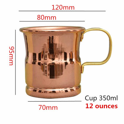 Moscow Mule Mug Premium Quality Handmade Pure Red Copper Cofee Wine Beer Cup Milk Tumbler for Moscow Mules