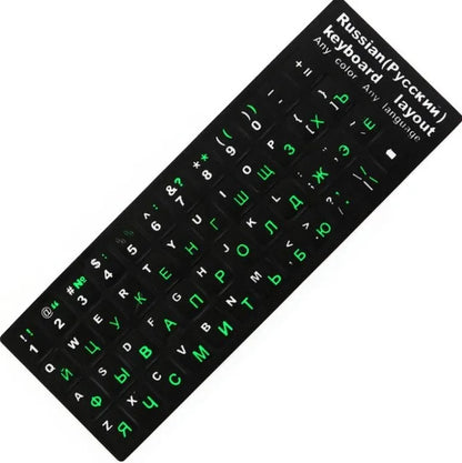 Spain/English/Russian/French/Arabic Keyboard Stickers 10" TO 17" Computer Standard Letter Stickers Layout Keyboard Covers Film