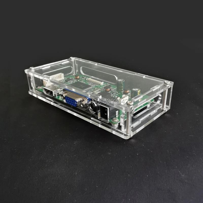 Fit 58C/EDP Controller Drive Board Black Plastic Box Or Transparent Acrylic Protection Case VGA HDMI-Compatible Signal Port Kit