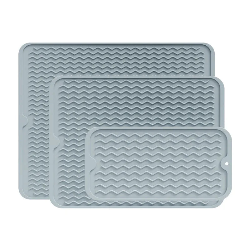 Non Slip Silicone Drying Mat for Kitchen Extra Large Heatproof Countertop Stove Protector Dish Drying Rack