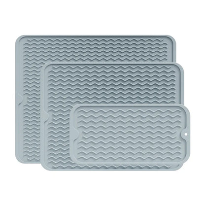 Non Slip Silicone Drying Mat for Kitchen Extra Large Heatproof Countertop Stove Protector Dish Drying Rack