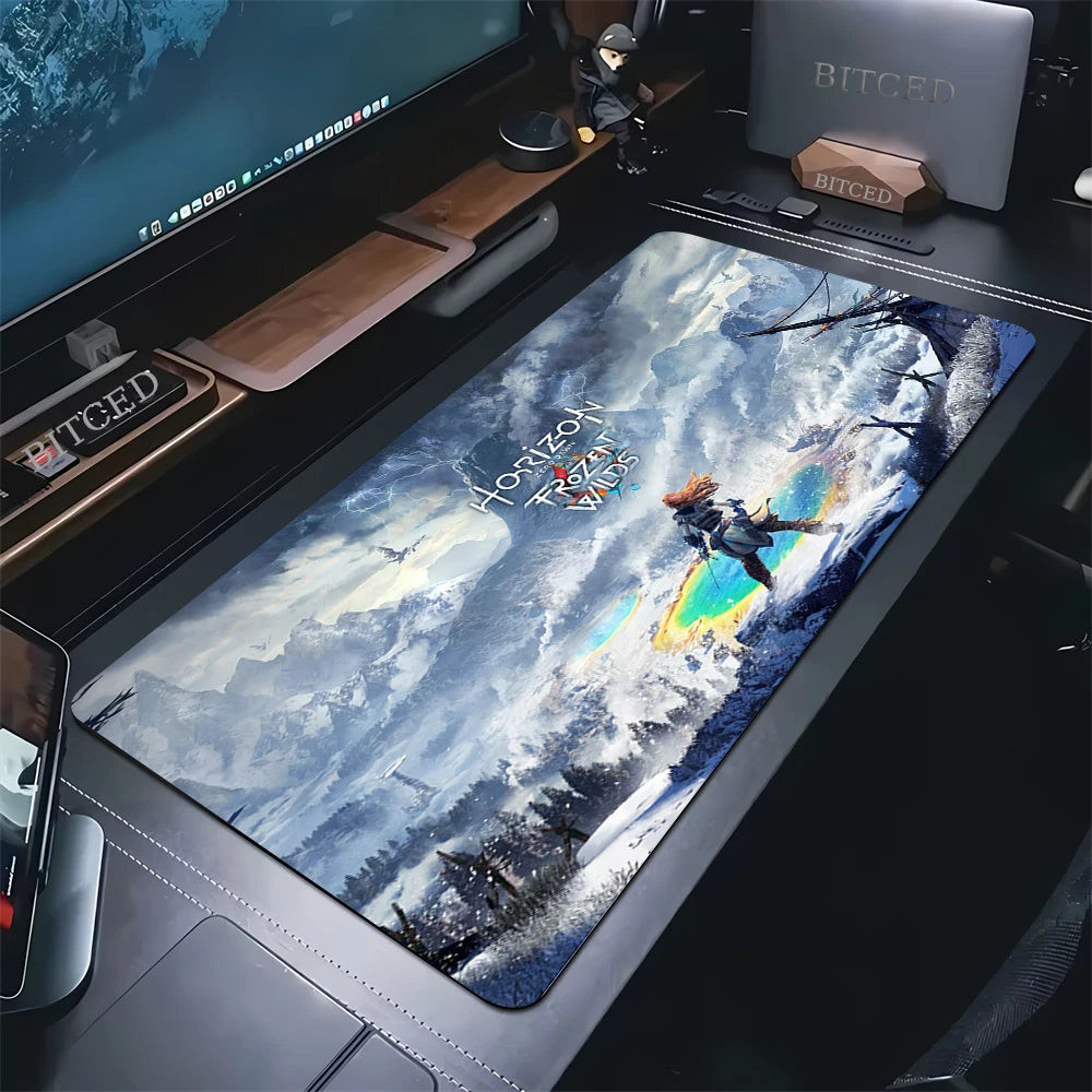 Large Gaming Mouse Pad Horizon Zero Dawn Forbidden West Mousepad For PC Gamer Desktop Decoration Office Mouse Mat Deskmat Rug