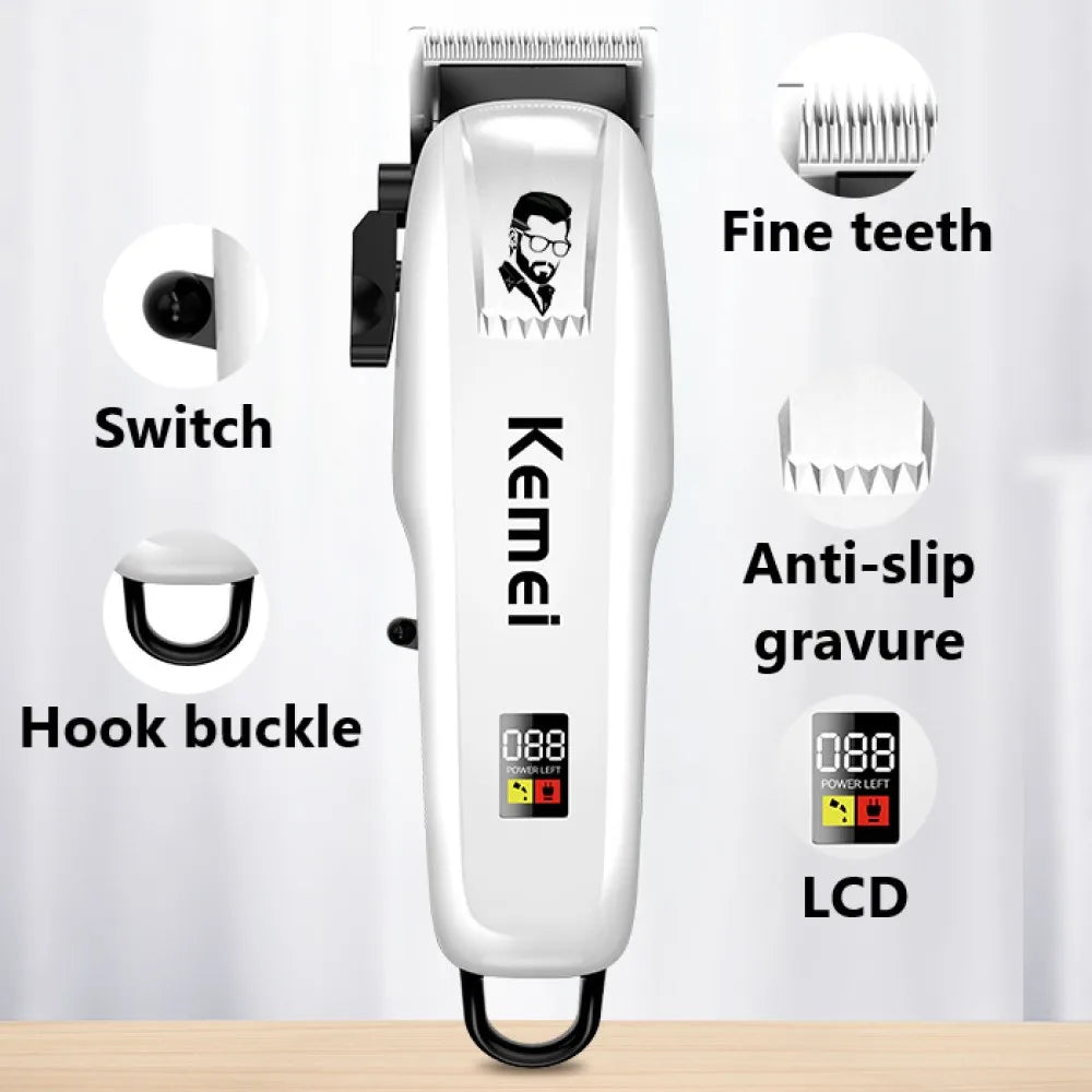 Kemei PG809A Professional Hair Clipper Rechargeable Hair Trimmer For Men Grooming Kit Professional Electric Beard Hair Trimmer