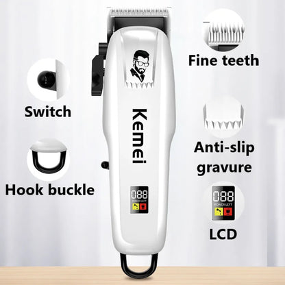 Kemei PG809A Professional Hair Clipper Rechargeable Hair Trimmer For Men Grooming Kit Professional Electric Beard Hair Trimmer