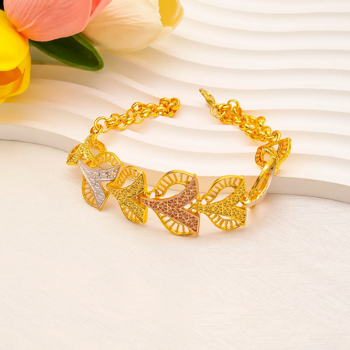 Liffly Nigerian Jewelery Sets Wedding Jewelry For Women Dubai 24K Gold Color Jewlery African Designer Earrings Bridal Necklace