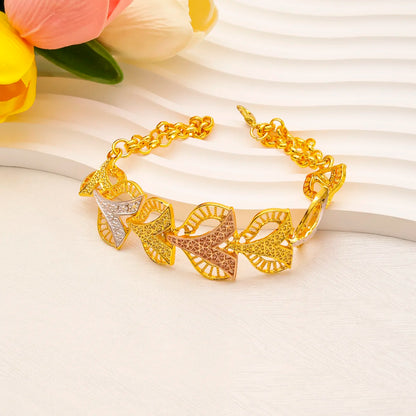 Liffly Nigerian Jewelery Sets Wedding Jewelry For Women Dubai 24K Gold Color Jewlery African Designer Earrings Bridal Necklace