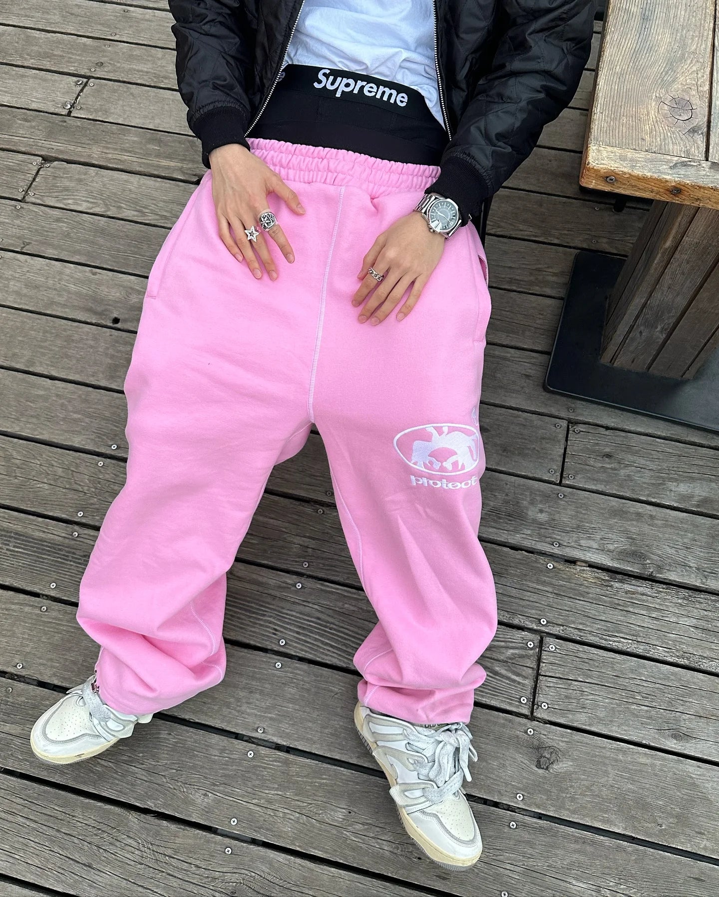 Casual pants American retro y2k couples trousers hoodies jogger embroidered pink long sports pants street wear hot sale track