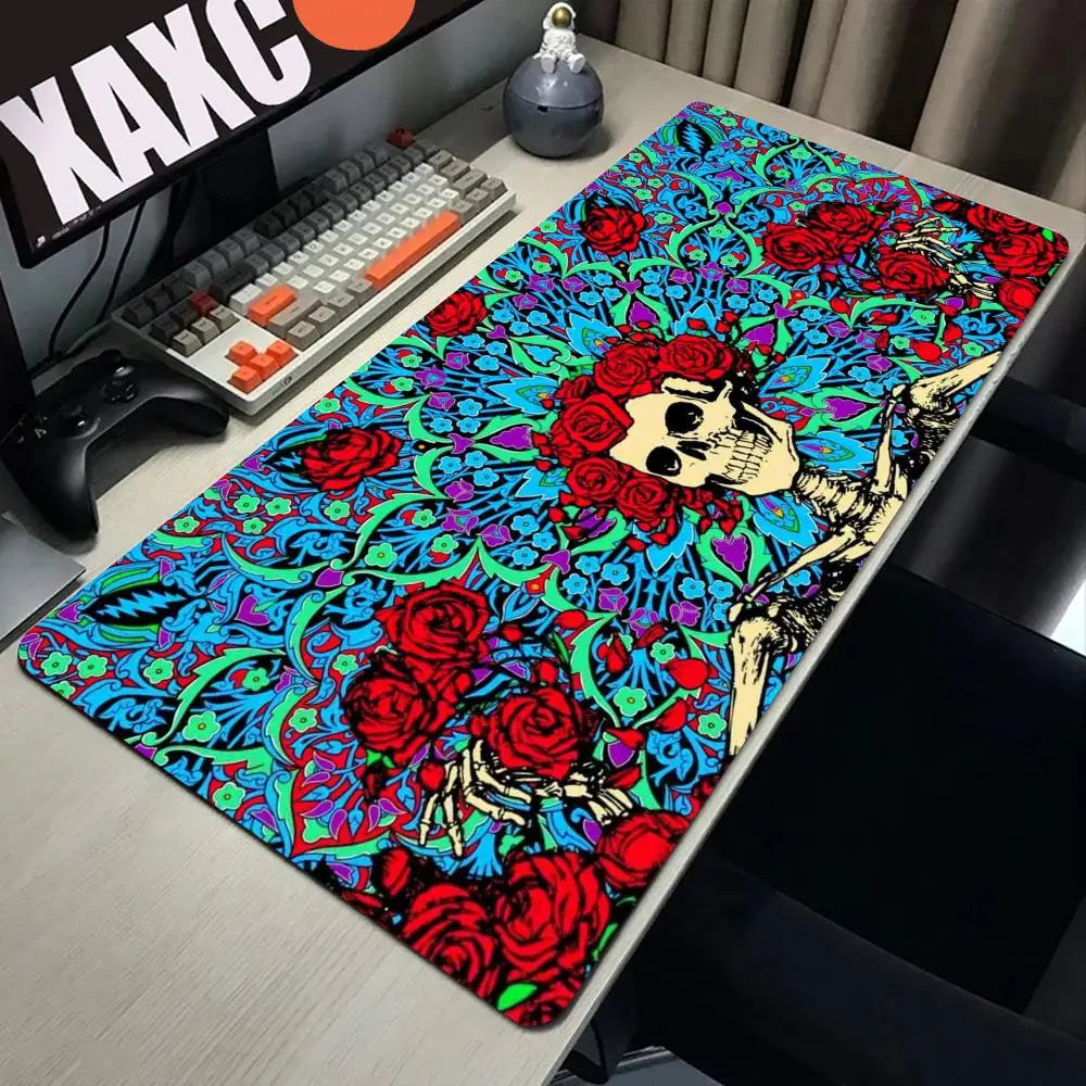 Trippy Psychedelic Weed Large Gaming Mouse Pad Computer Mousepad PC Gamer Mouse Mat Laptop Mouse Carpet Keyboard Mat Desk Pad