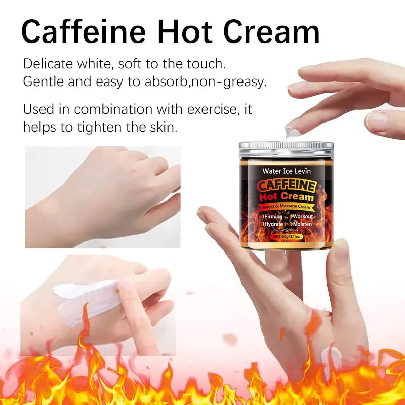 60g Caffeine Thermal Massage Cream - Deeply Nourishing and Firming Moisturizing Cream for Face and Body, Ideal for Exercise, Enhances the Moisturizing System, Moisturizing Cream