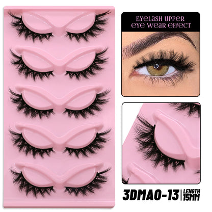 GROINNEYA Cat Eye Lashes Faux Mink Eyelashes Winged End Eye Elongated Eyelashes Fake Lashes Soft Natural long Full Strip Lashes
