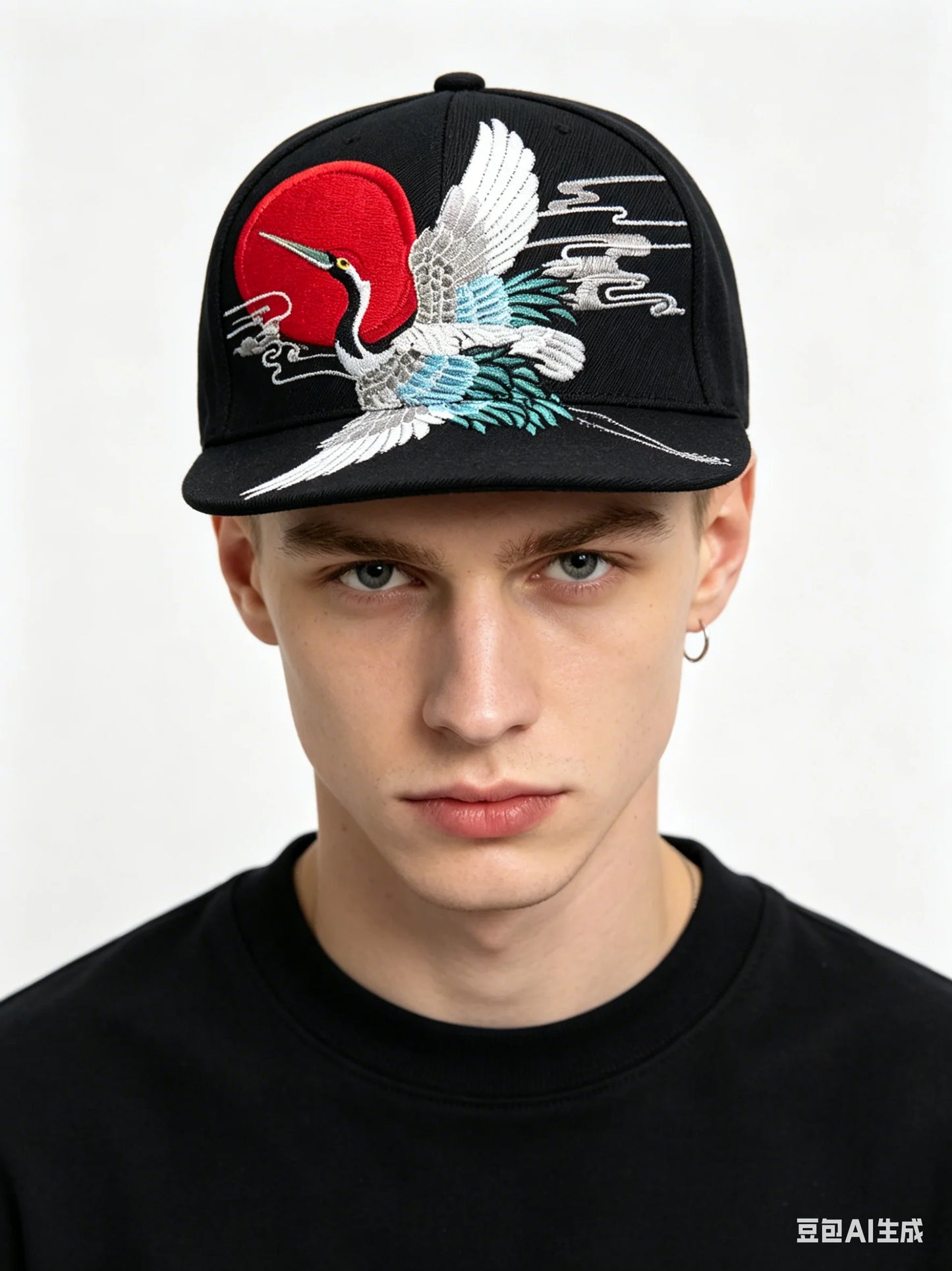 Men Baseball Cap Flat Hats  Embroidery Flat Top Hat Men Women Outdoor Leisure Hip Hop High Street Big Head Plus Size