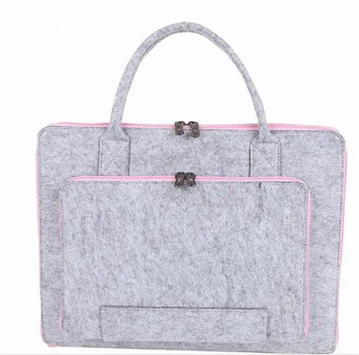 High Quality Laptop Bag, Felt Laptop Sleeve Notebook Computer Case Carrying Bag Pouch With Handle For  Asus / Lenovo