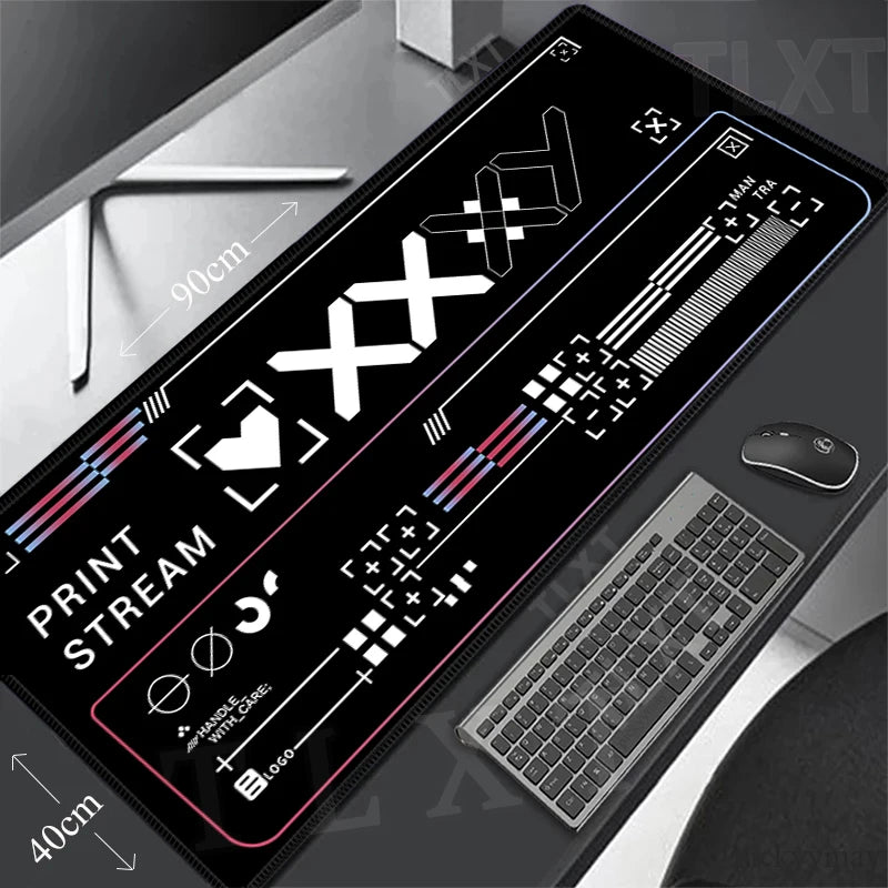 White Mouse Pads Printstream Gaming Mousepads Large Mousepad Gamer Rubber Mat Deskpad Company Long Desk Mats XXL For Csgo
