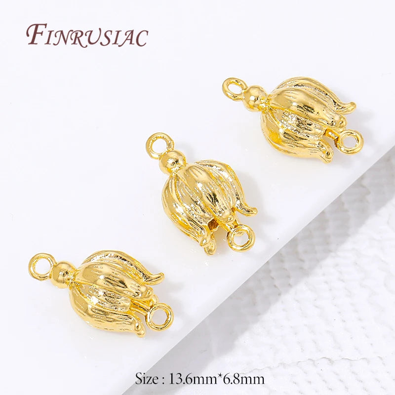 Connectors For Jewerly 18K Gold Plated Brass Connectors For Bracelets Accessories DIY Jewelry Making Supplies,Earrings Findings