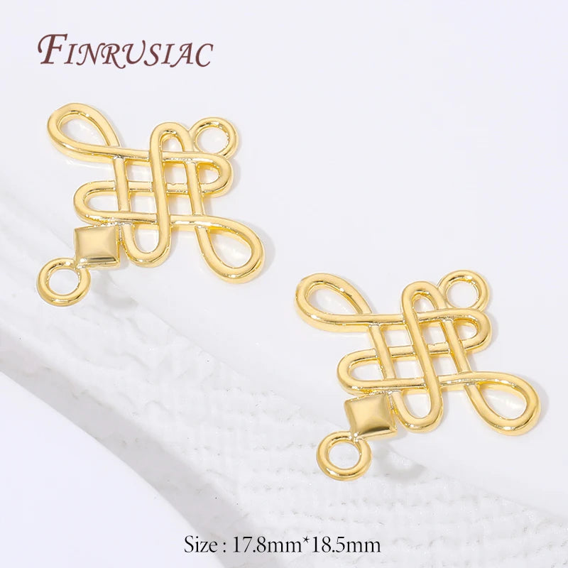 Connectors For Jewerly 18K Gold Plated Brass Connectors For Bracelets Accessories DIY Jewelry Making Supplies,Earrings Findings