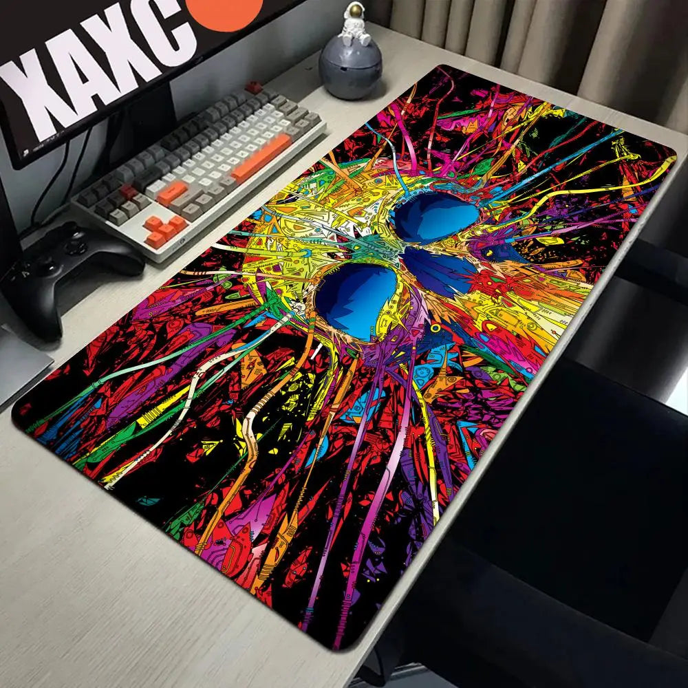 Trippy Psychedelic Weed Large Gaming Mouse Pad Computer Mousepad PC Gamer Mouse Mat Laptop Mouse Carpet Keyboard Mat Desk Pad