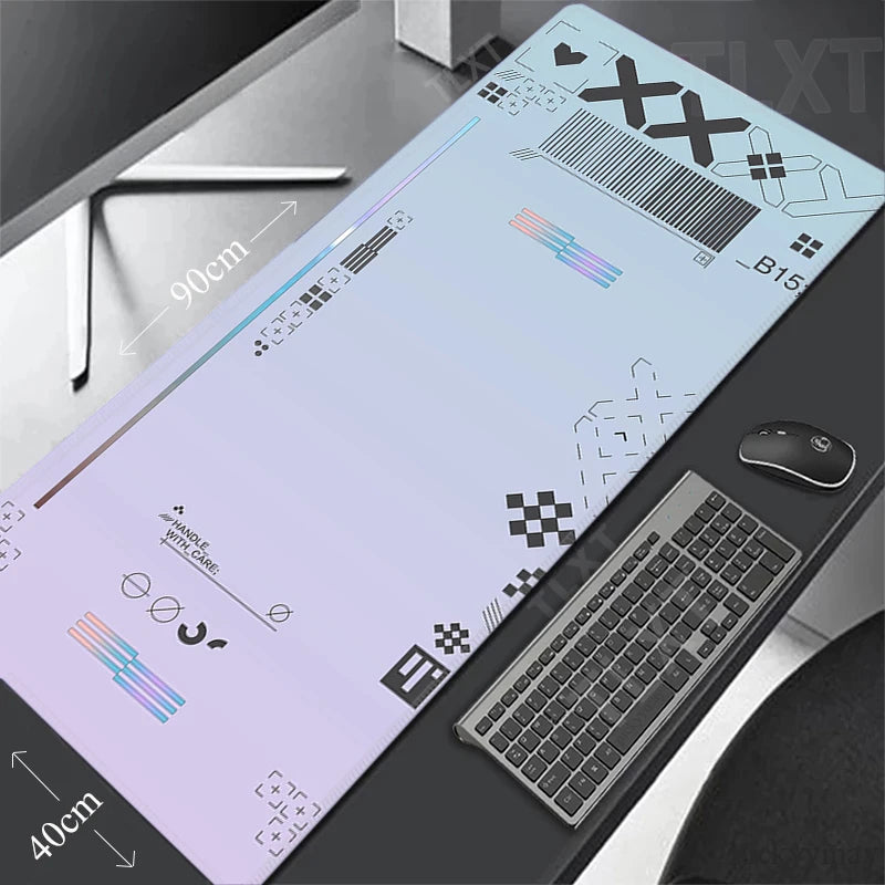 White Mouse Pads Printstream Gaming Mousepads Large Mousepad Gamer Rubber Mat Deskpad Company Long Desk Mats XXL For Csgo