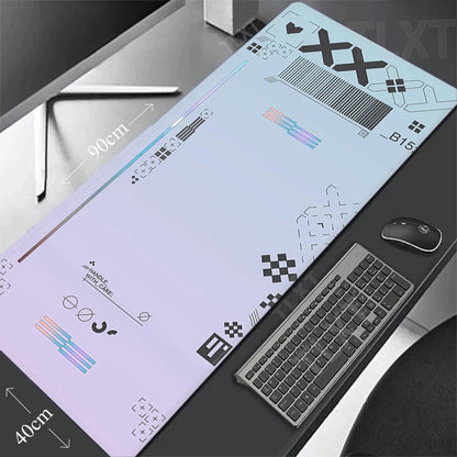 White Mouse Pads Printstream Gaming Mousepads Large Mousepad Gamer Rubber Mat Deskpad Company Long Desk Mats XXL For Csgo
