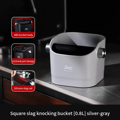Bincoo 0.8L Coffee Knock Box Espresso Grounds Container Anti Slip Espresso Dump Bin Grind Beveled Barista Goods Cafe Accessories