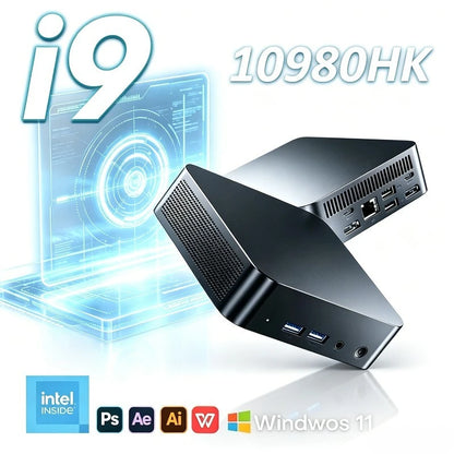 2026 MINI PC Windows 11 Pro Core i9 10980HK 32GB RAM 1TB 2TB SSD WIFI 6 BT5.2 4K HD Mini Gaming Office Study Pc Hot Sale