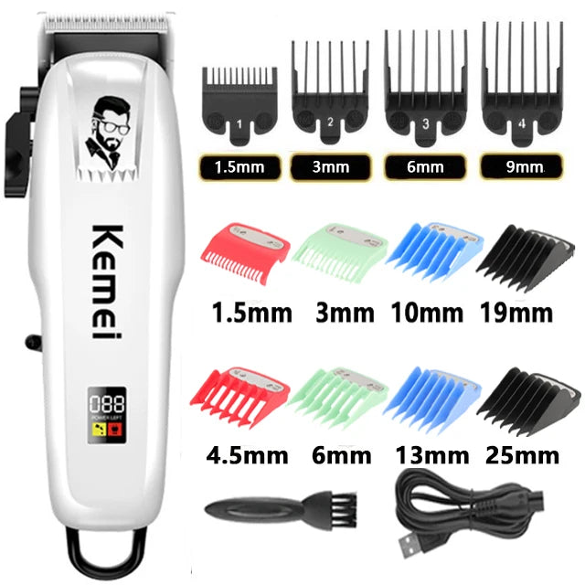 Kemei PG809A Professional Hair Clipper Rechargeable Hair Trimmer For Men Grooming Kit Professional Electric Beard Hair Trimmer