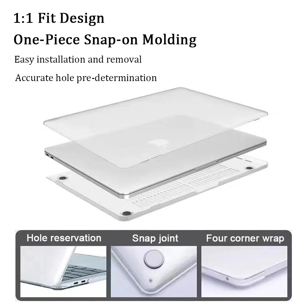 Case For MacBook Air 13/15 Inch M5 M4 M3 M2 2026, Compatible With Pro 14/16 Inch Pro/Max  M5 Chip 2026 Case+Keyboard Skin