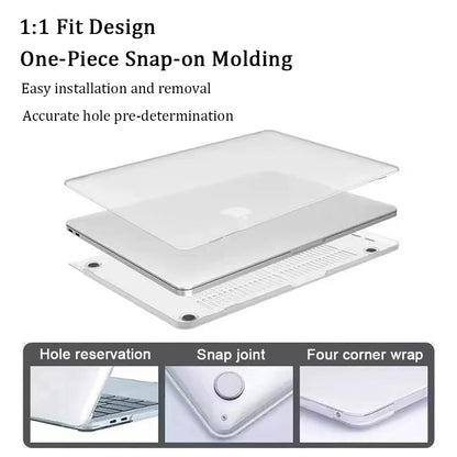 Case For MacBook Air 13/15 Inch M5 M4 M3 M2 2026, Compatible With Pro 14/16 Inch Pro/Max  M5 Chip 2026 Case+Keyboard Skin