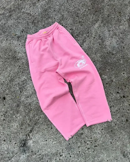 Casual pants American retro y2k couples trousers hoodies jogger embroidered pink long sports pants street wear hot sale track