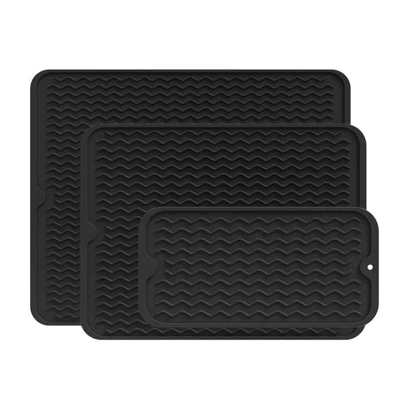 Non Slip Silicone Drying Mat for Kitchen Extra Large Heatproof Countertop Stove Protector Dish Drying Rack