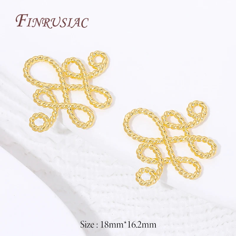 Connectors For Jewerly 18K Gold Plated Brass Connectors For Bracelets Accessories DIY Jewelry Making Supplies,Earrings Findings