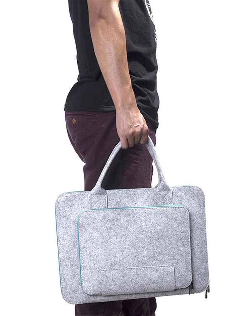 High Quality Laptop Bag, Felt Laptop Sleeve Notebook Computer Case Carrying Bag Pouch With Handle For  Asus / Lenovo