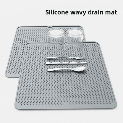 Non Slip Silicone Drying Mat for Kitchen Extra Large Heatproof Countertop Stove Protector Dish Drying Rack