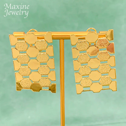 Italian Jewellery Set Vintage Necklace Earrings Bracelet Sets 18K Gold Plated Jewelry Set for Women Bridal Wedding Party Gifts