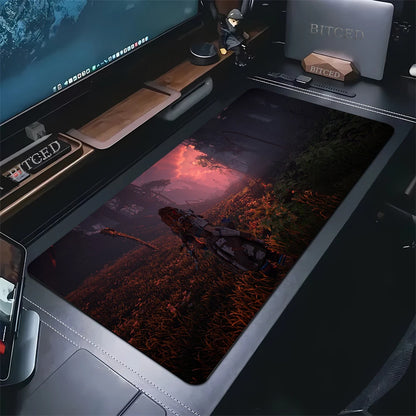 Large Gaming Mouse Pad Horizon Zero Dawn Forbidden West Mousepad For PC Gamer Desktop Decoration Office Mouse Mat Deskmat Rug