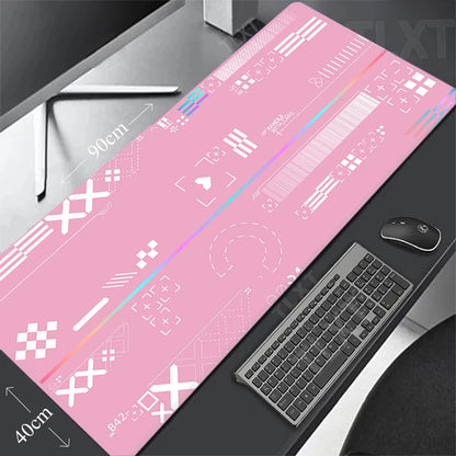 White Mouse Pads Printstream Gaming Mousepads Large Mousepad Gamer Rubber Mat Deskpad Company Long Desk Mats XXL For Csgo