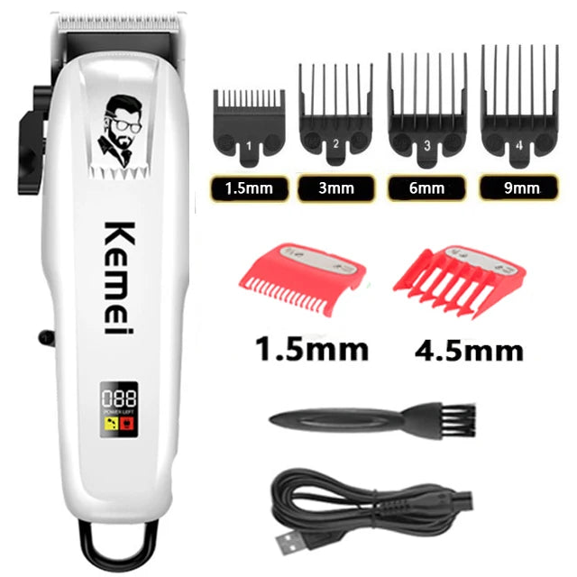 Kemei PG809A Professional Hair Clipper Rechargeable Hair Trimmer For Men Grooming Kit Professional Electric Beard Hair Trimmer
