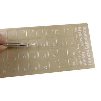 Russian English Transparent Keyboard Stickers Korean Hebrew Language Alphabet for Computer PC Dust Protection Laptop Accessories