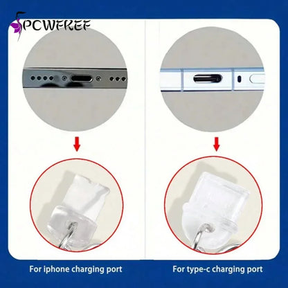 Sakura Flowers Phone Dust Plug Accessories Decoration Hanging Pendant For Phone Charging Port