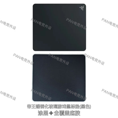Razer Glass Mouse Pad ATLAS Emperor Butterfly Etching Coating Process Non Slip Silicone Bottom Large Size 40 * 45cm Game Mat