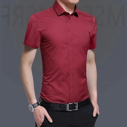 Clothes Business Male Top Plain with Print Men's Shirt and Blouse White Long Sleeve Elegant Hipster Silk Designer Cheap Brand I